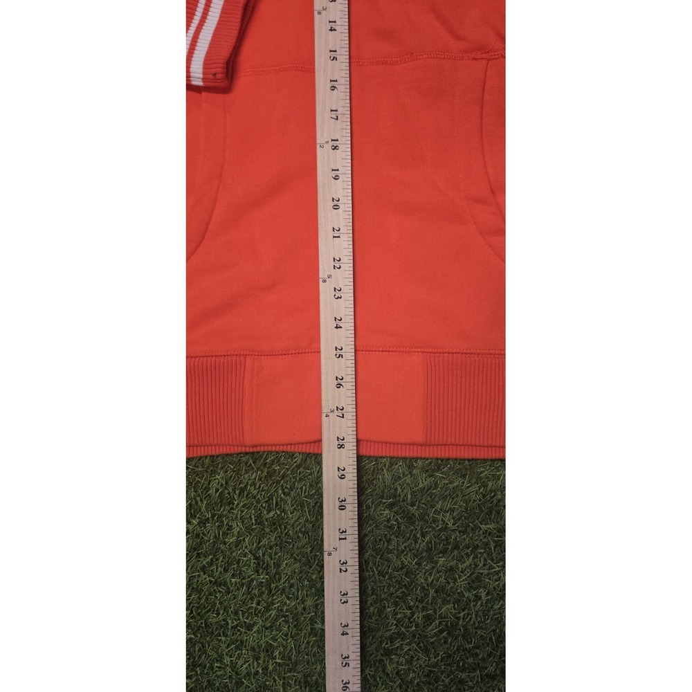 Mitchell & Ness Nostalgia Co. Full Zip Hoodie Mens XL Orange White Striped Retro - Picture 6 of 7